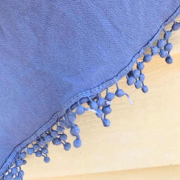 Umgee Popover Tunic Long Trumpet Sleeves Blue Med - Picture 11 of 13